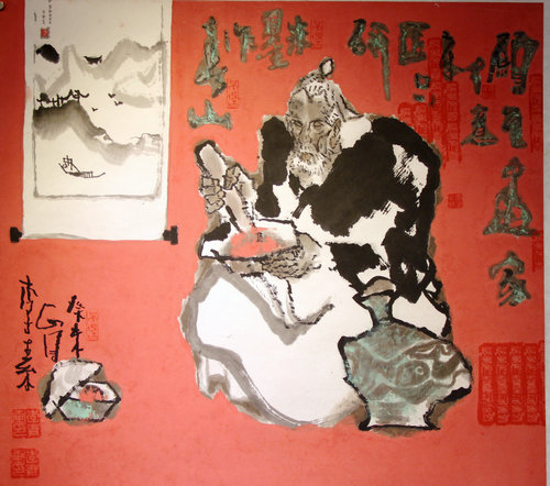 著名画家李素参展作品