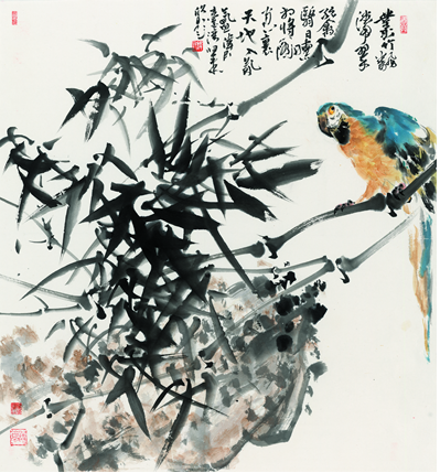 张伟民作品 天地入氤氲 71X66cm