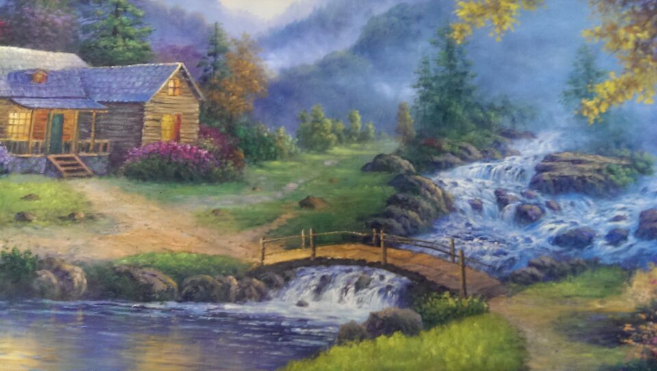 漓龙画院画家姜可道的山水画作品