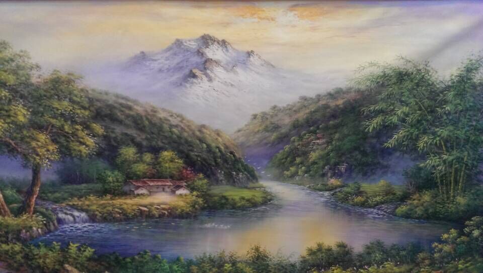 油画山水