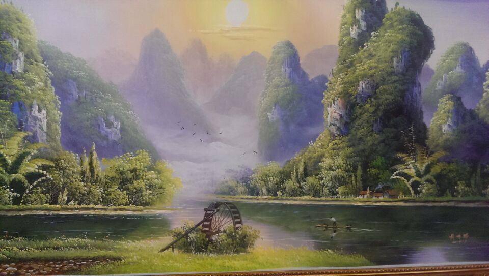 油画山水